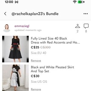 Custom Bundle Black Dress with Red Accents - Classic A-line Women's Dress